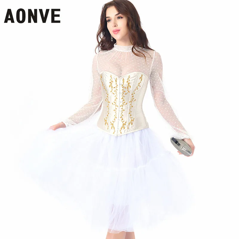 AONVE сексуальный корсет в стиле стимпанк женское белье свадебный готическом топ