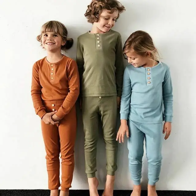 Пижамные комплекты для маленьких мальчиков и девочек Теплые Топы штаны