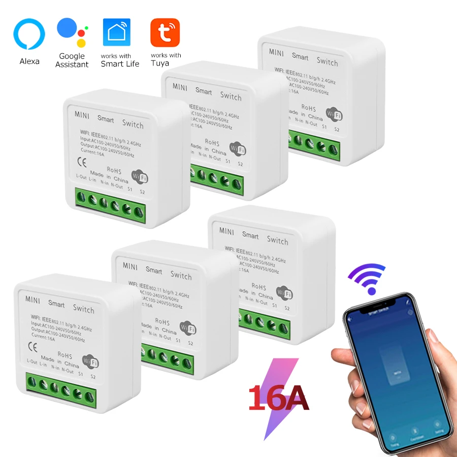 Умный переключатель с Wi Fi двухстороннее управление работает Alexa Google Home умное