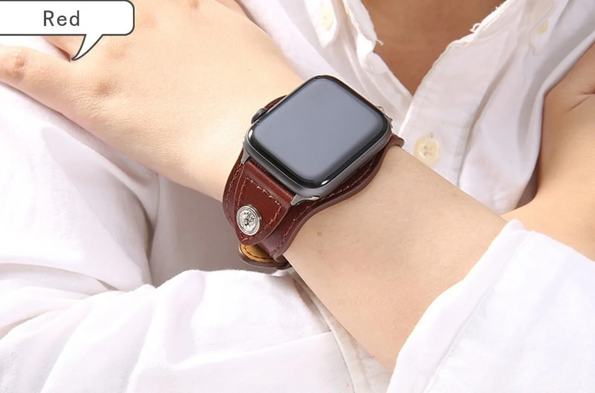 Correa De Cuero Retro Para Apple Watch, Pulsera Retro De Cuero Genuino De 44 Y 40mm, 38 Y 42mm Para Iwatch Series 5/4/3/2
