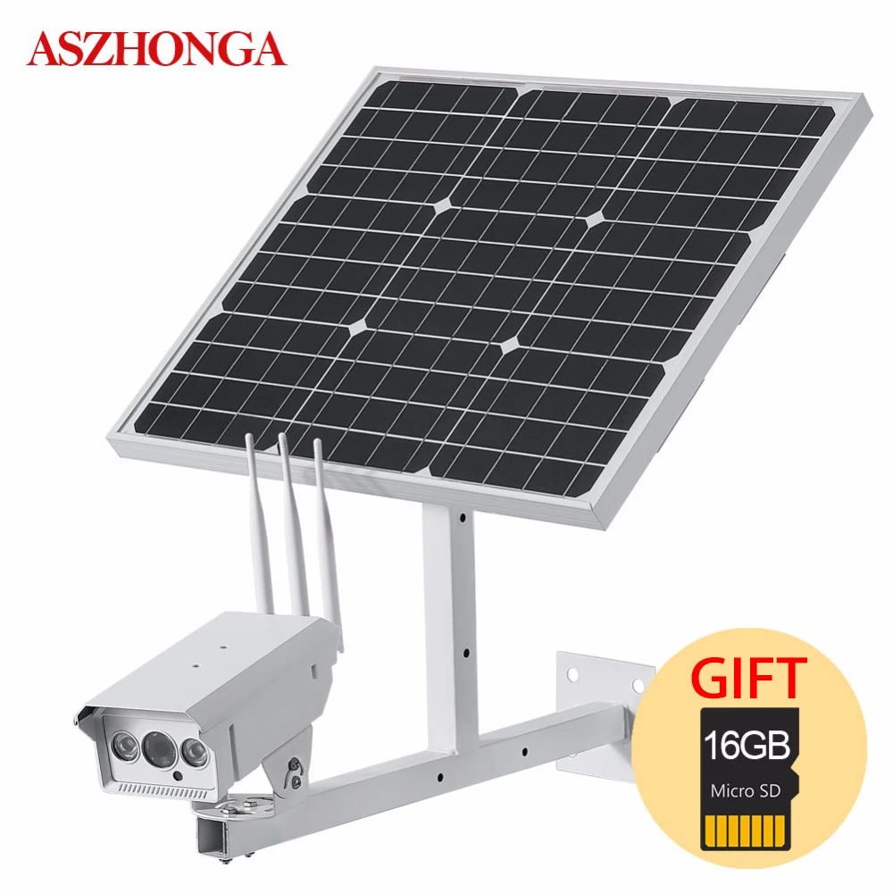Беспроводная IP камера видеонаблюдения с солнечной панелью 30 Вт 1080P|battery surveillance
