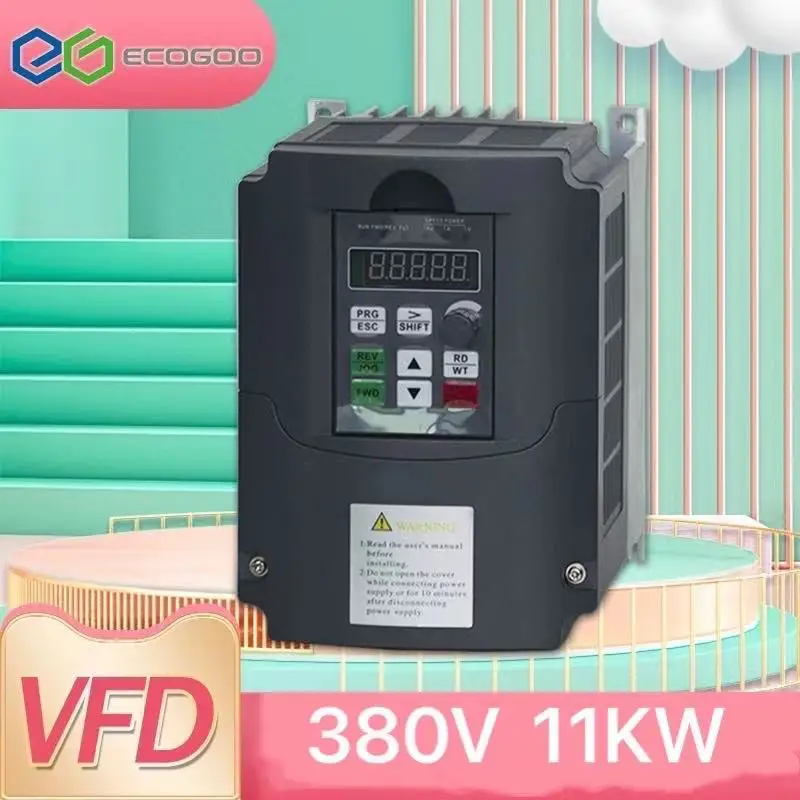 VFD 2.2KW/4kw/5.5kw/7.5KW/11kw inverter 380V AC Frequency Inverter 3 phase input and 3 phase 380 V output