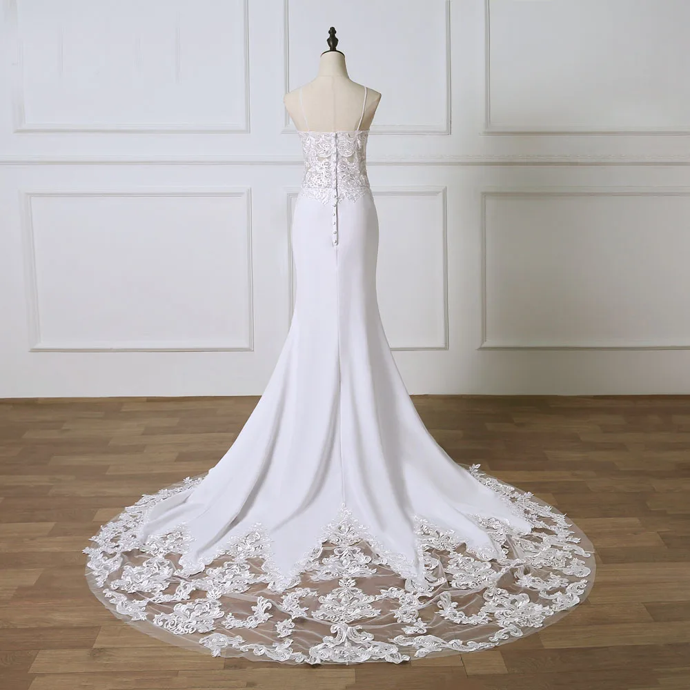 Vivian's bridal элегантное кружевное свадебное платье с аппликациеми 2019 пикантные