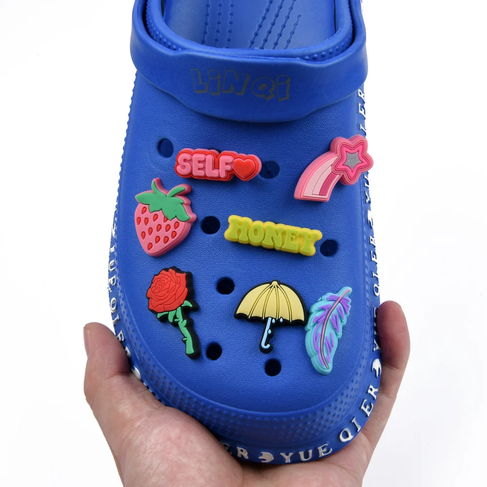 Pumpkin Ketchup Rose Strawberry Croc Accessories Charms Ornament  Shoe Decorations Fit for JIBZ Kids Gifts