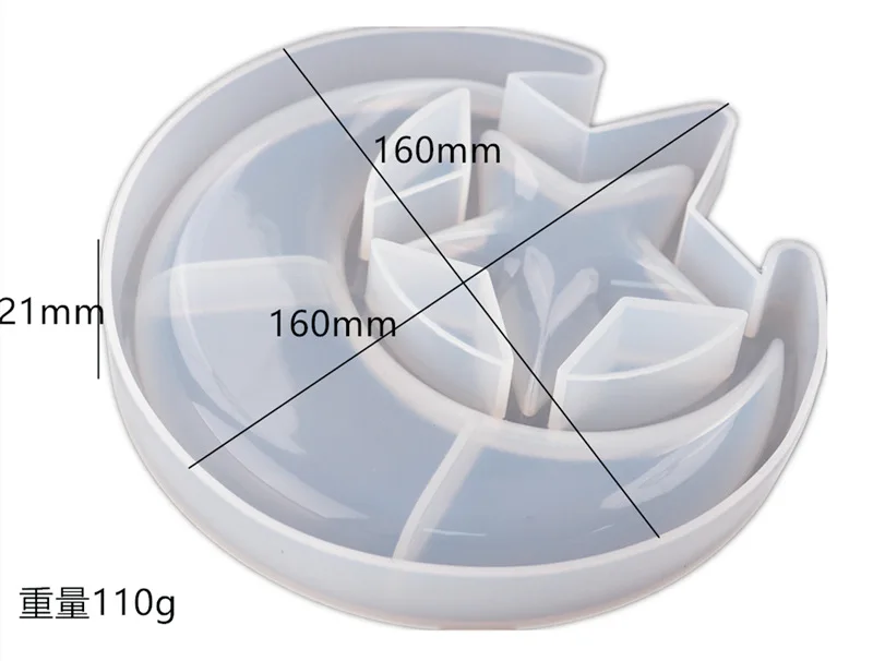 

Moon and Star Trinket Tray Silicone Mold Home Dish Decoration Resin Craft Supplies Molds for Resin Art Home Deco Jewelry Box