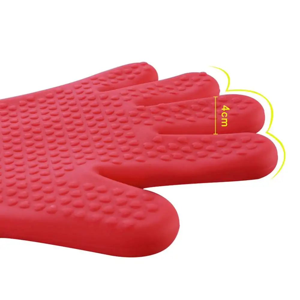 Силиконовые перчатки с защитой от ожогов кухонные варежки для духовки