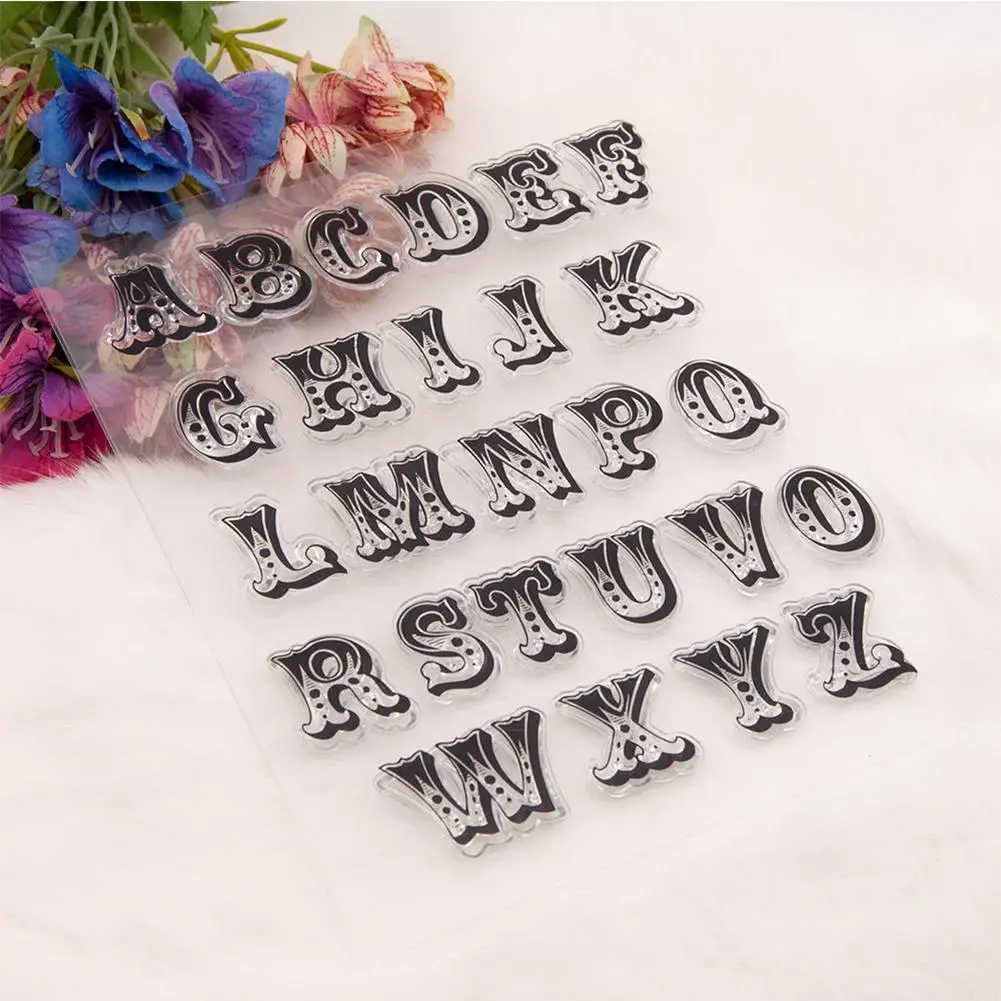 

Transparent seal DIY cake transparent silicone alphabet Pastry baking kitchen Accessories seal mold Embossing O1L1