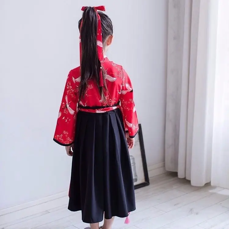 Традиционный китайский Hanfu для девочек костюм в стиле династии Тан платье