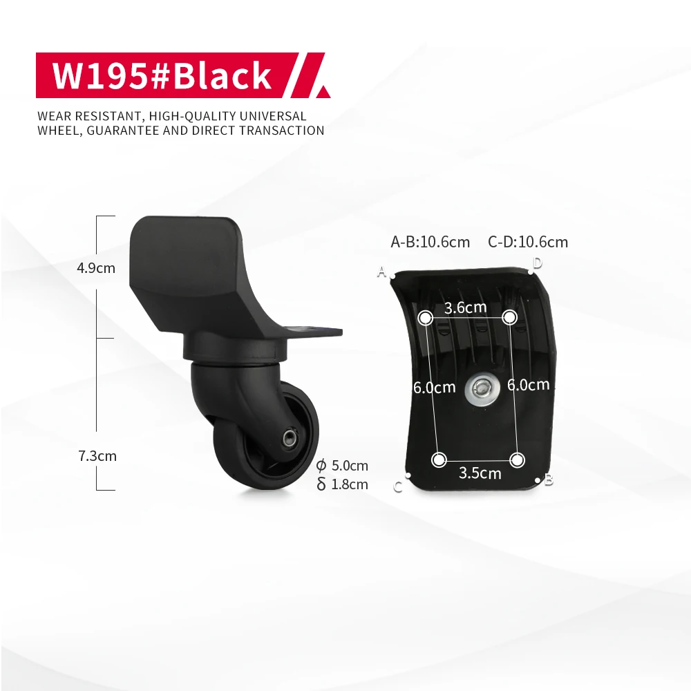 DILONG W195 Wheel suitable for trolley case accessories universal rollers repair replacement high-end wear-resistant wheel