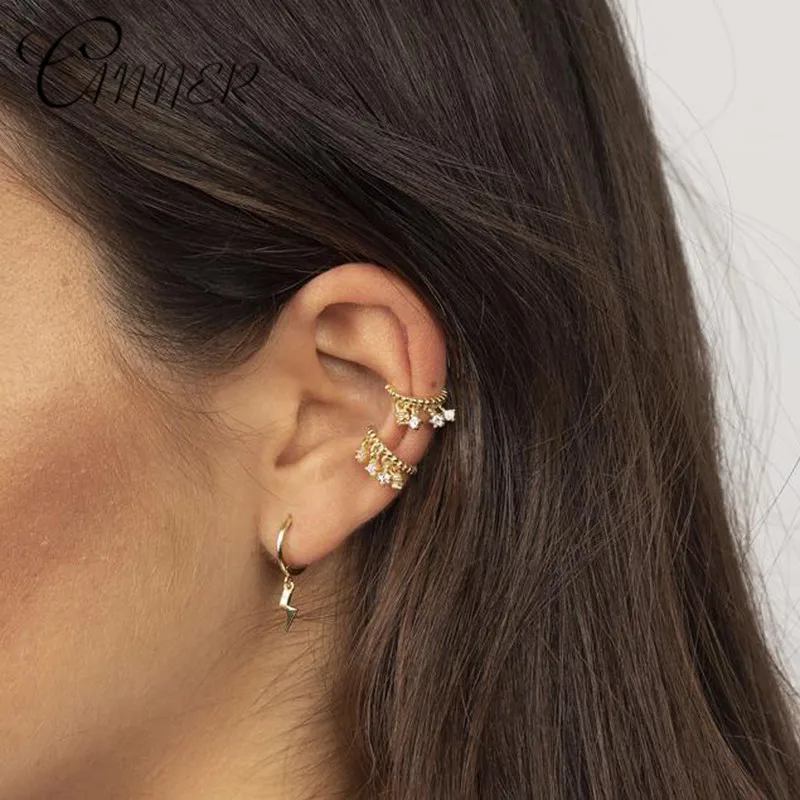 

100% 925 Sterling Silver Hanging Lightning Stud Earrings for Women Personality Party Jewelry Gift