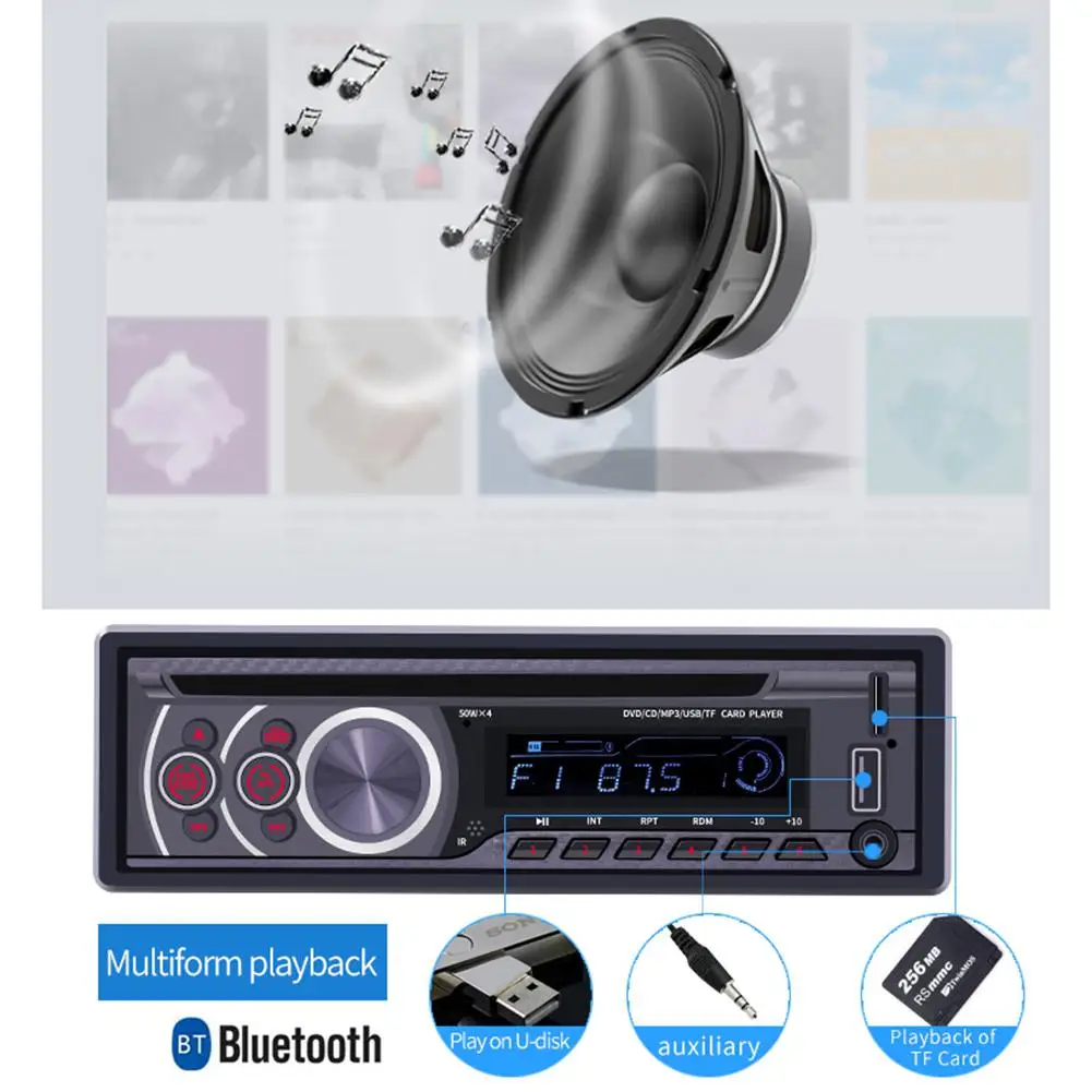 Универсальный автомобильный Bluetooth U диск 12 В стерео автомобильное радио mp3 плеер
