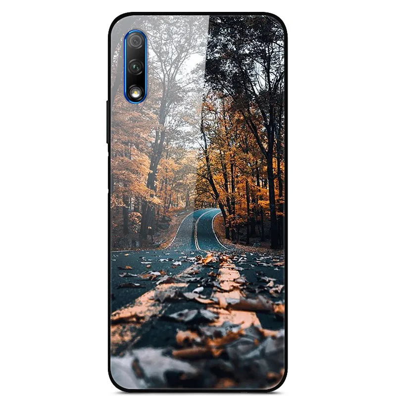 Роскошный чехол для huawei Honor 9X, чехол из закаленного стекла, силиконовый чехол для телефона huawei Honor 9X X9 9 X, чехол s для Honor 9X - Цвет: 41