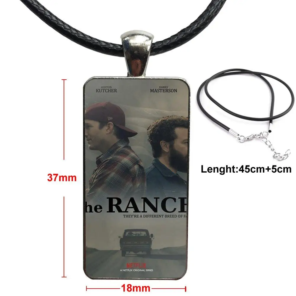 

For Women Men Party Tv Series Show The Ranch Poster Glass Cabochon Pendant Necklace Rectangle Fashion Necklace
