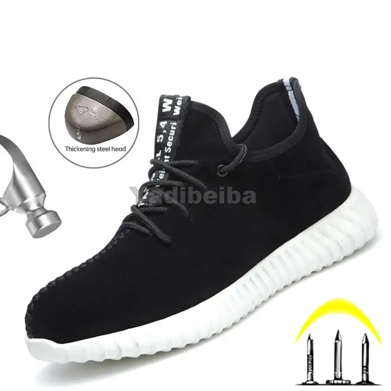 

Легкие рабочие кроссовки для мужчин и женщин, защитная обувь со стальным носком, рабочие защитные ботинки для мужчин, Рабочая обувь против у...