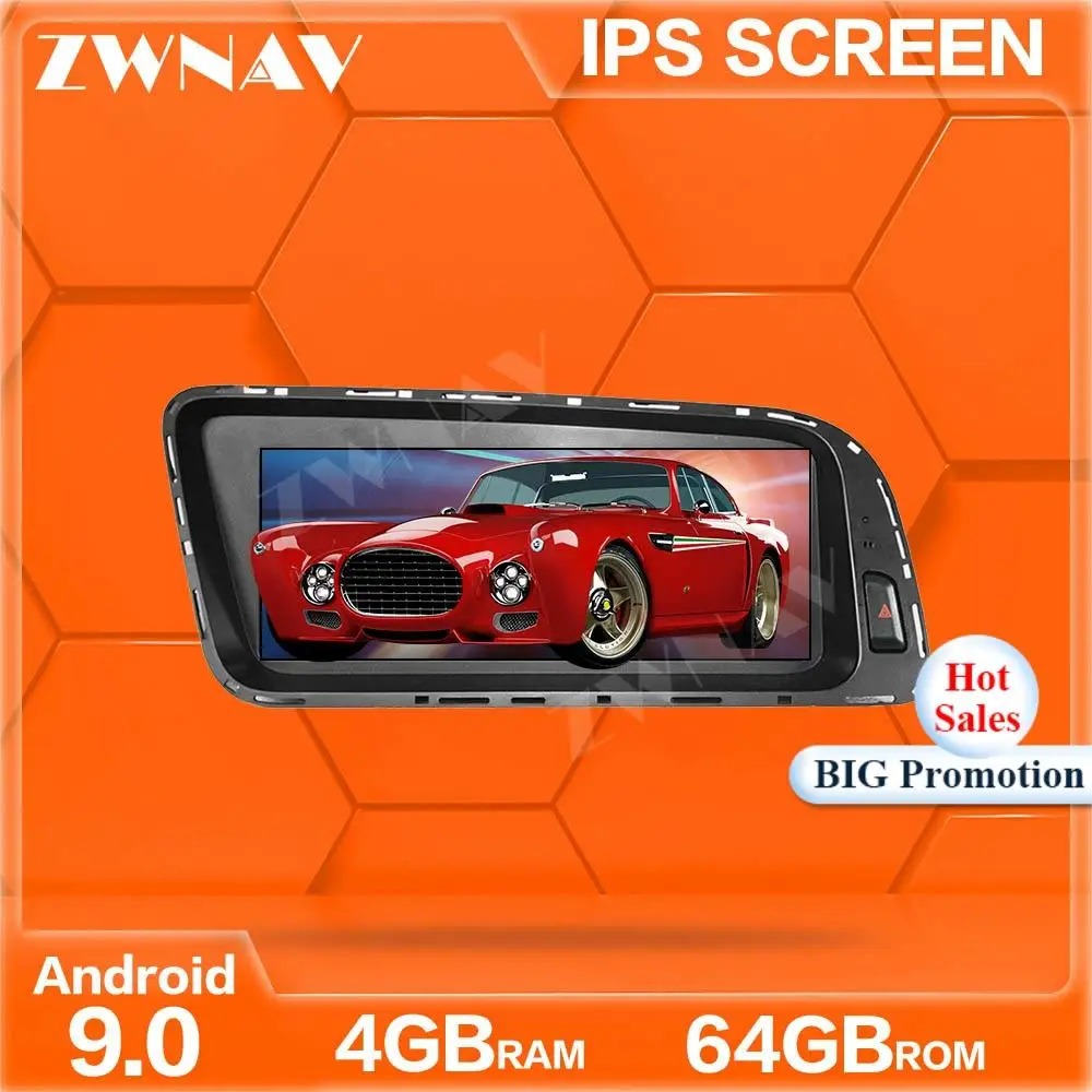 Автомобильный мультимедийный плеер с сенсорным экраном Android 9 0 для AUDI Q5 A4 B8 2009 2010