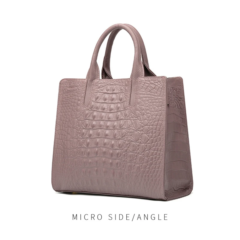 

High-quality crocodile pattern real cowhide new fashion handbag head layer cowhide classic all-match one-shoulder diagonal bag