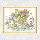 Набор для вышивки крестиком Happy Liitle с медведем, сделай сам, набор для рукоделия, Китайская вышивка крестиком, напечатанная на холсте для вышивки