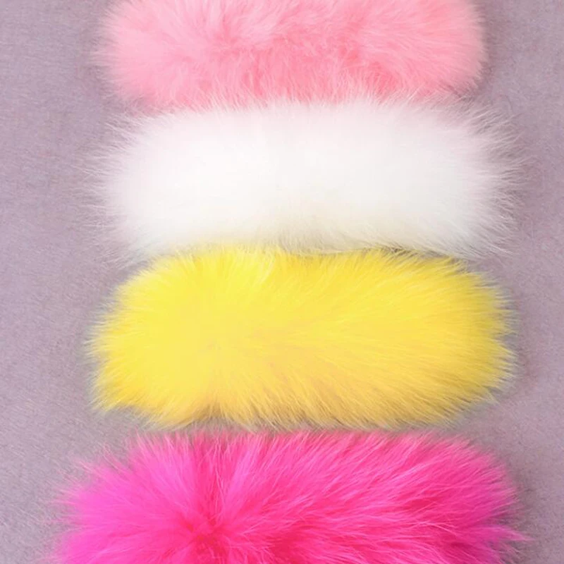 Цветной меховой воротник шапка сандалии Тапочки декоративный материал