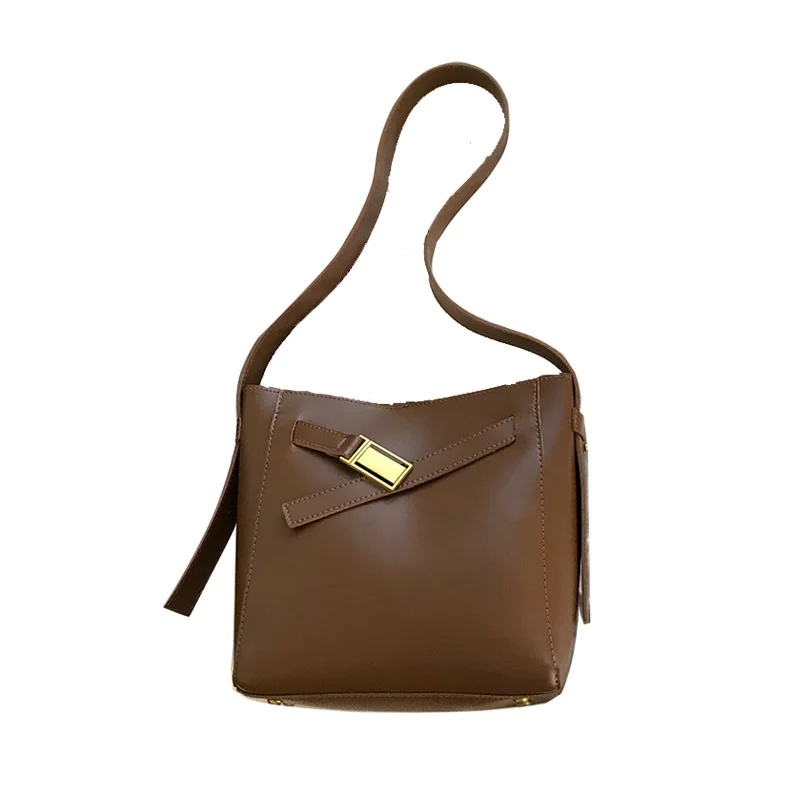 

Autumn Winter Shoulder Large Women Bag 2021 New Tide Retro Bucket Bag Hundred With Atmospheric Niche Design Large Capacity Bag
