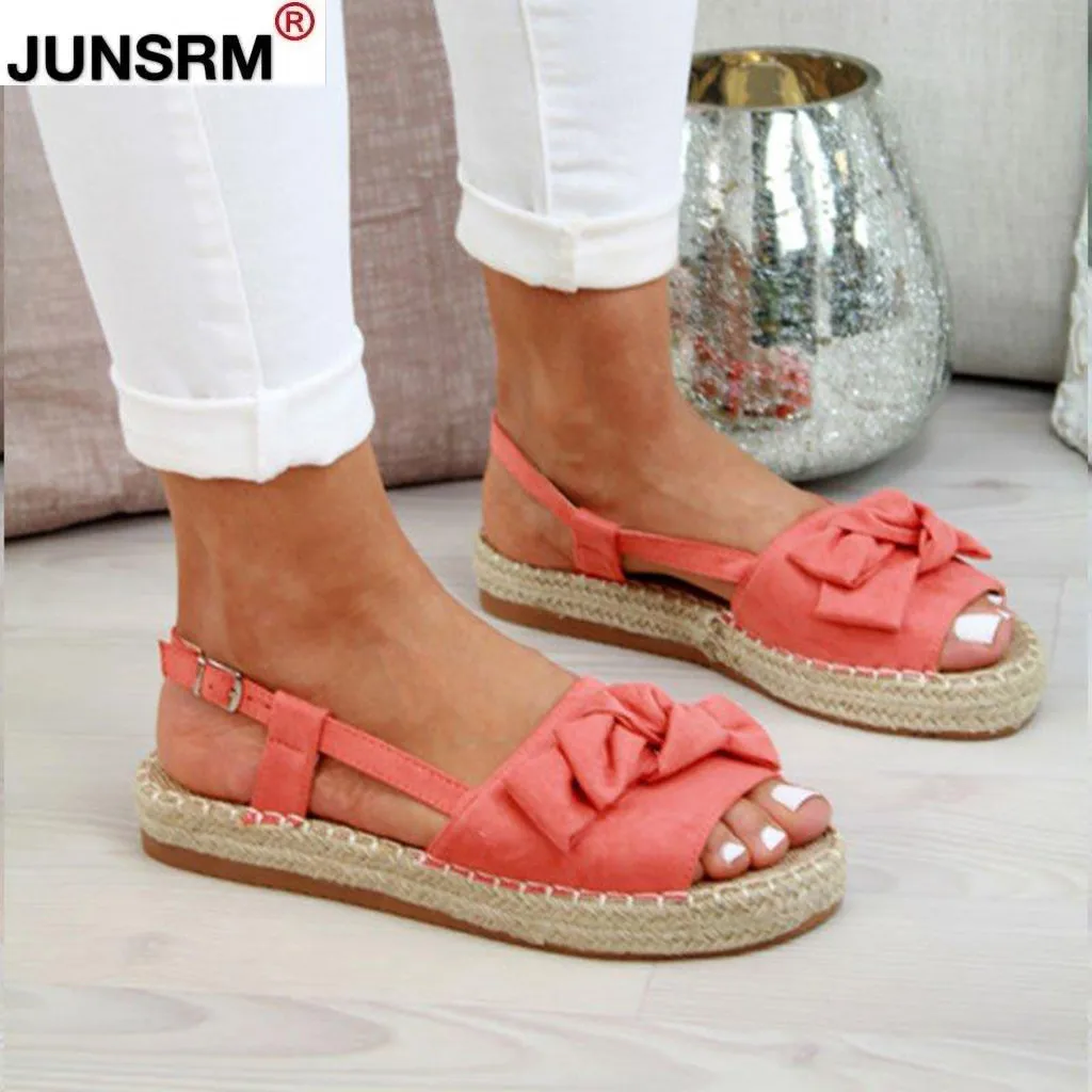 

Women Flat Sandals Summer Ladies Gladiator Peep Toe Elastic Band Sandals Fashion Platform Shoes woman Casual Footwear #30