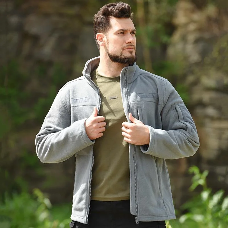

New Outdoor Tactical Stand-up Collar Warm Fleece Men's Jacket Bomber Jacket 2021 Autumn and Winter