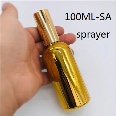 100ML-SA 10 мл 15 мл 20 мл 30 мл 50 мл 100 мл Золотой стеклянный флакон духов с алюминиевым распылителем косметика - Цвет: 100ML-SA