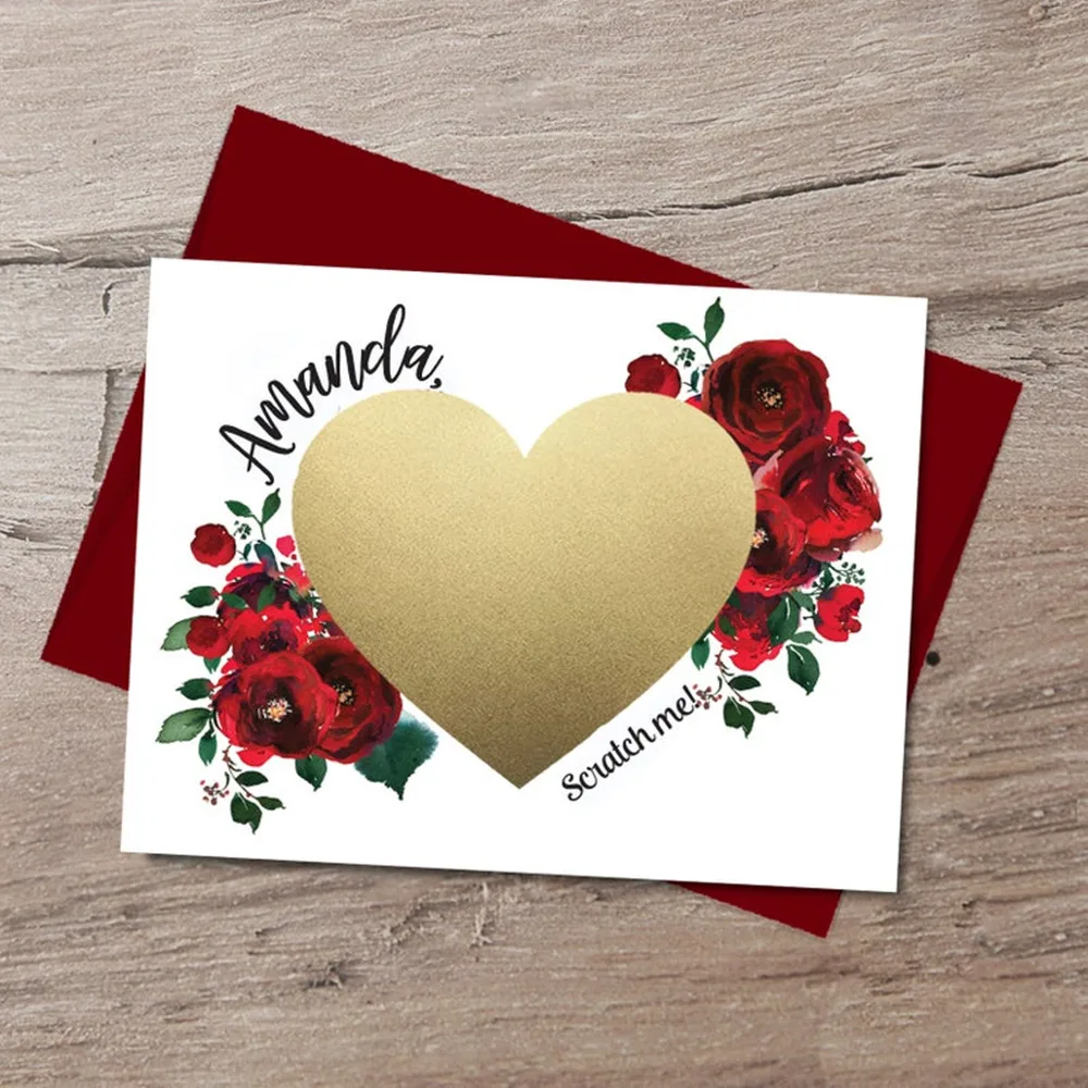 Индивидуальное предложение красная открытка для подружек невесты с надписью