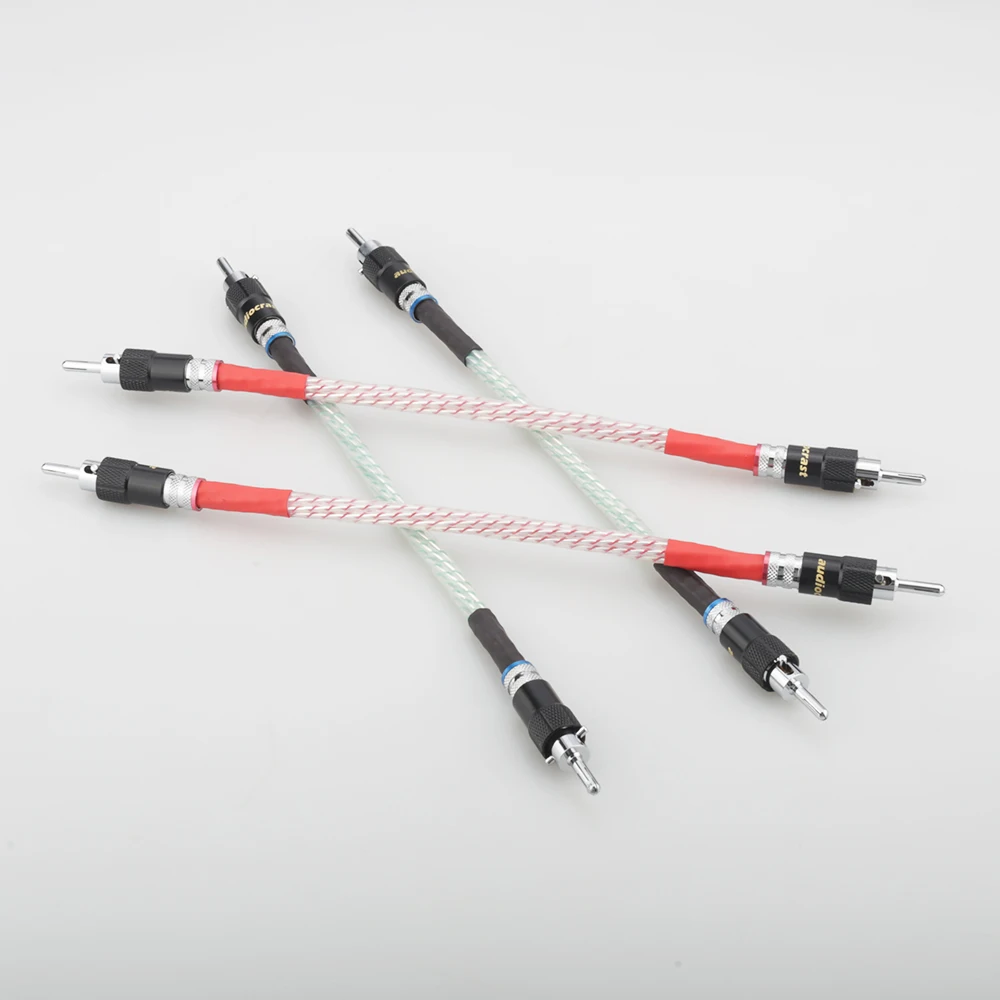 Hi-end перемычка для динамика 7N с серебряным покрытием кабель BiWire s 4*20 см родиевым