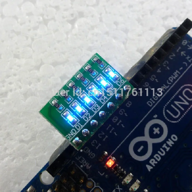 5 шт. 3 В 12 6 бит синий светодиодный модуль Marquees для макетной платы DUE UNO MEGA2560 PIC AVR STM32