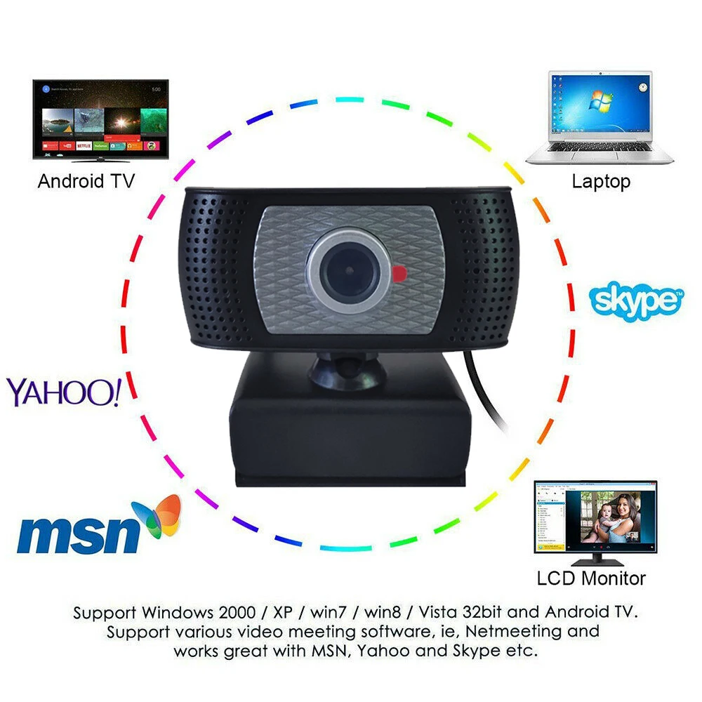 2020 новый HD 720p Веб камера компьютер с четырехъядерным процессором портативных ПК