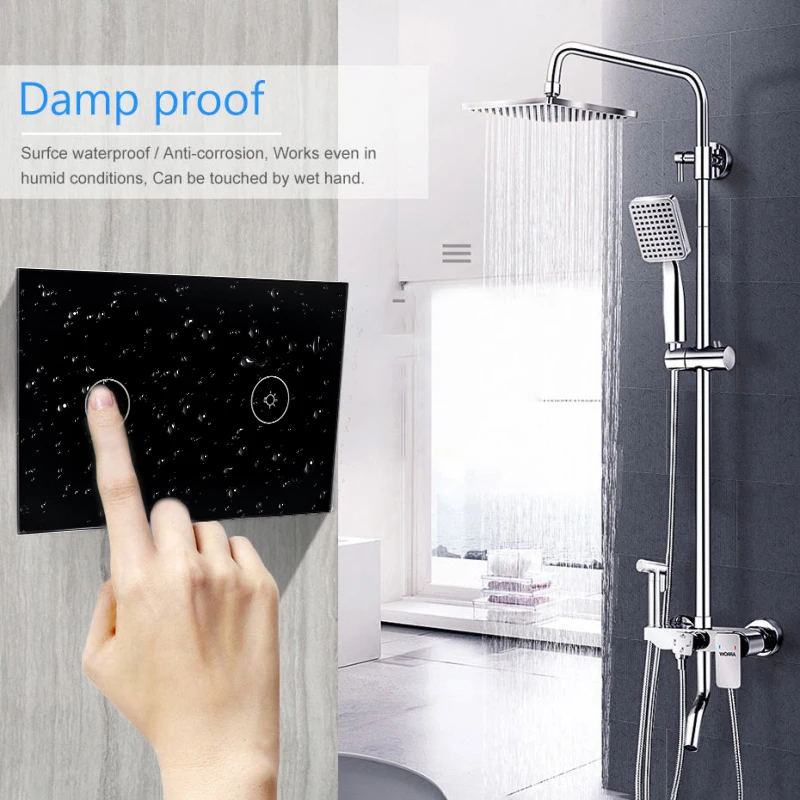 

1/2/3 Gang Wifi Smart Light Switch Touch Panel Voice Control Wall Switches Mobile APP Touch Control For Alexa Google Home