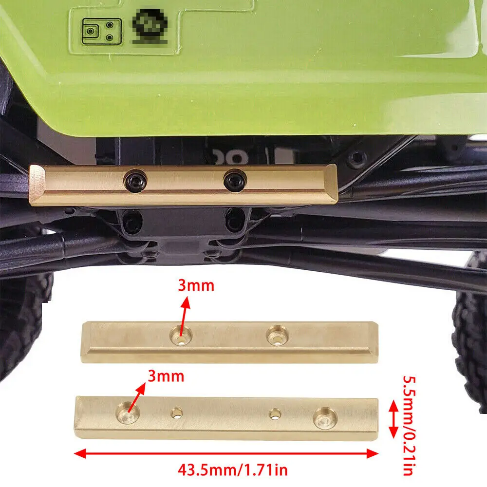 

2 шт RC латунные болдеры рельсы для 1/24 осевой SCX24 90081 автомобильный балка усиление