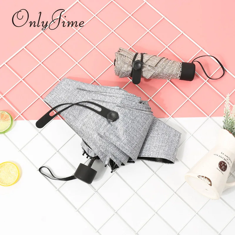 Фото Только Jime новый складной простой джинсовый Зонт с черным покрытием Только Jime новый складной простой джинсовый Зонт с черным покрытием
