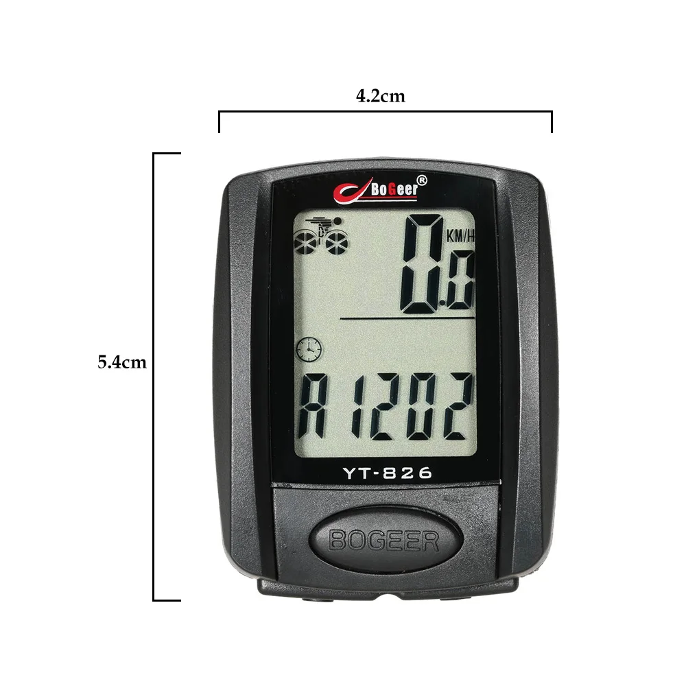 Водонепроницаемый велосипедный компьютер проводной MTB одометр секундомер