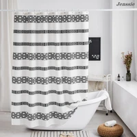 nordic style shower curtain for bathroom simple black white striped shower curtain anchor pine dandelion pattern bath curtains