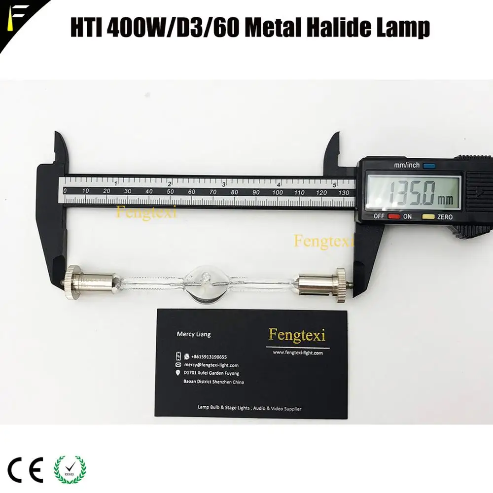 Металлогалогенная лампа 136 мм Длина MHK400/2 D3 MSR400/2 SA HTI400 60 Pro сценический пленочный