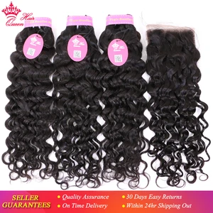 Королевские волосы, Официальный магазин, волнистые натуральные волосы, бразильские человеческие волосы, волнистые волнистпряди с закрытыми натуральными волосами