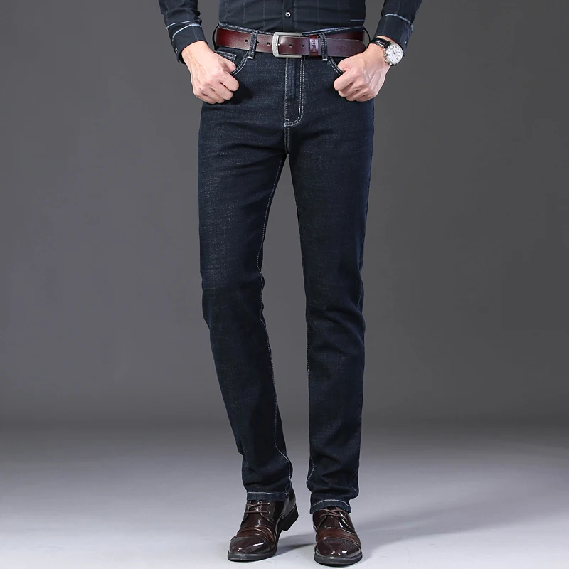 Джинсы мужские зауженные стрейчевые брюки из денима стрейч шипованные