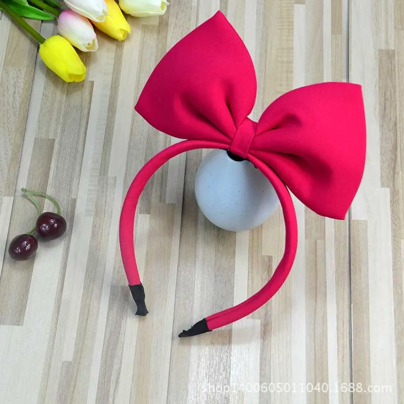 headband 5 Белоснежная повязка на голову с большими красными бантами, повязка на голову для девочек, тканевый головной убор, Детские аксессуары для волос на Рождество, повязка на голову, вечерние тканевая лента для волос - Цвет: headband 5