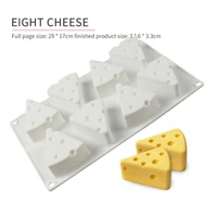 8 cavity cheese mold silicone cake mold for cake decorating diy baking tools french dessert mousse molds chocolate kitchen
