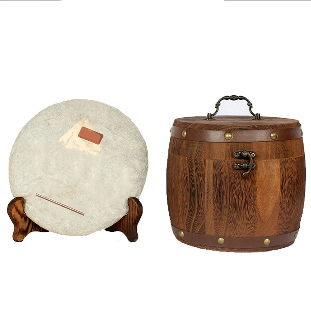 Новый мини деревянный бочонок контейнер для хранения чайных листьев зернистость