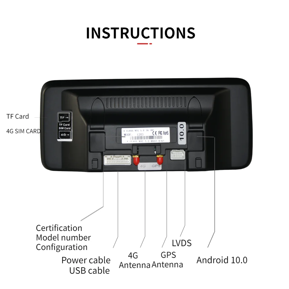 Автомобильная Мультимедийная система Android 10 0 4 + 64 ГБ автомобильный dvd-плеер