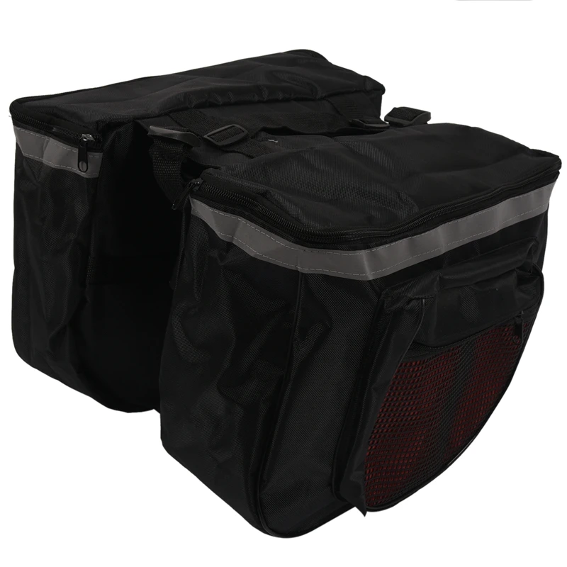 

Waterproof Mountain Road Bicycle Bike Rack Back Rear Seat Tail Carrier Trunk Double Pannier Bag Back Rain Cover And Red