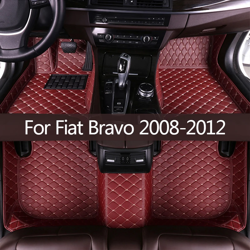 Кожаные автомобильные коврики в салон для Fiat Bravo 2008 2009 2010 2011 2012 Пользовательские