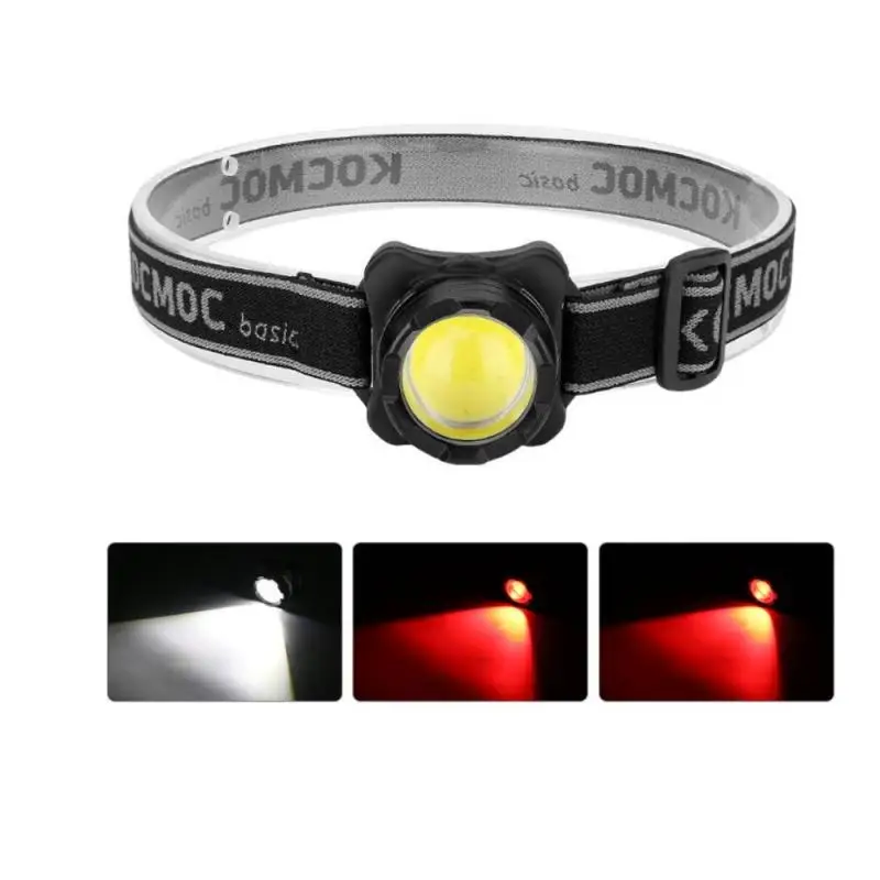 

350Lm COB LED Headlight USB Rechargeable 3 Lighting Modes Waterproof Headlamp Night Cycling Running Hiking Camping