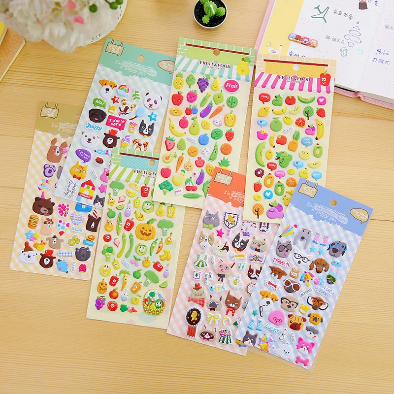 Детские наклейки объемная наклейка для детей пузырьков с милым