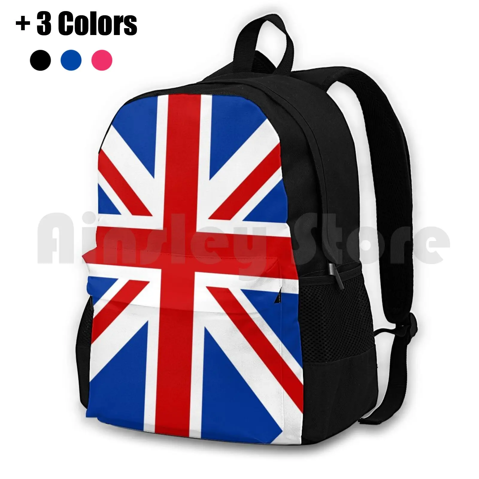 Union Jack ( Red , White & Blue ) Outdoor Hiking Backpack Riding Climbing Sports Bag United Kingdom Uk Retro Cool Popular