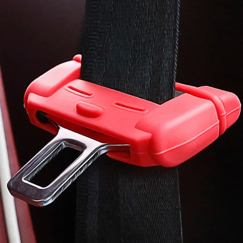 

Car Safety Seat Belt Buckle Clip Silicone Protection Cover Anti-Scratch Cover Car Styling Interior Accessories