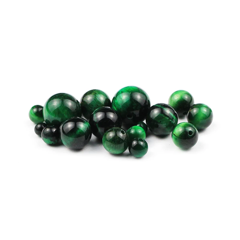 

BTFBES Natural Stone Lake blue Tiger Eye Round Loose Beads For Jewelry Making 4 6 8 10 12mm DIY Bracelet Accessories 15'' Strand