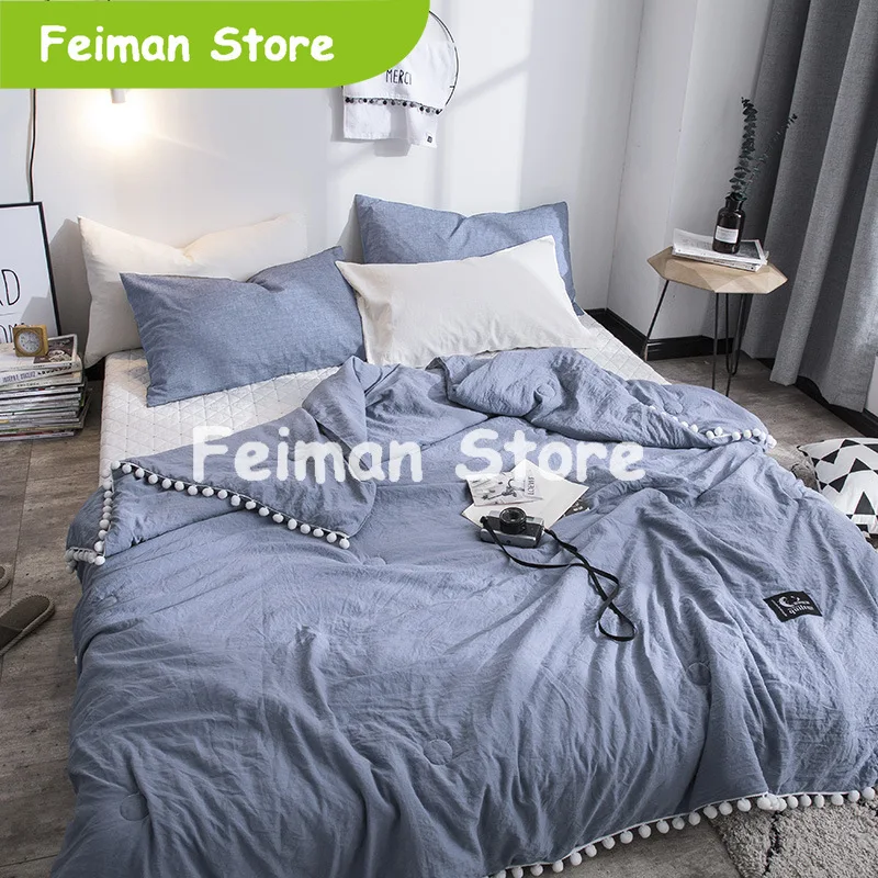 Летнее стеганое одеяло s свежий розовый лоскутное с маленькими шариками 1 шт.